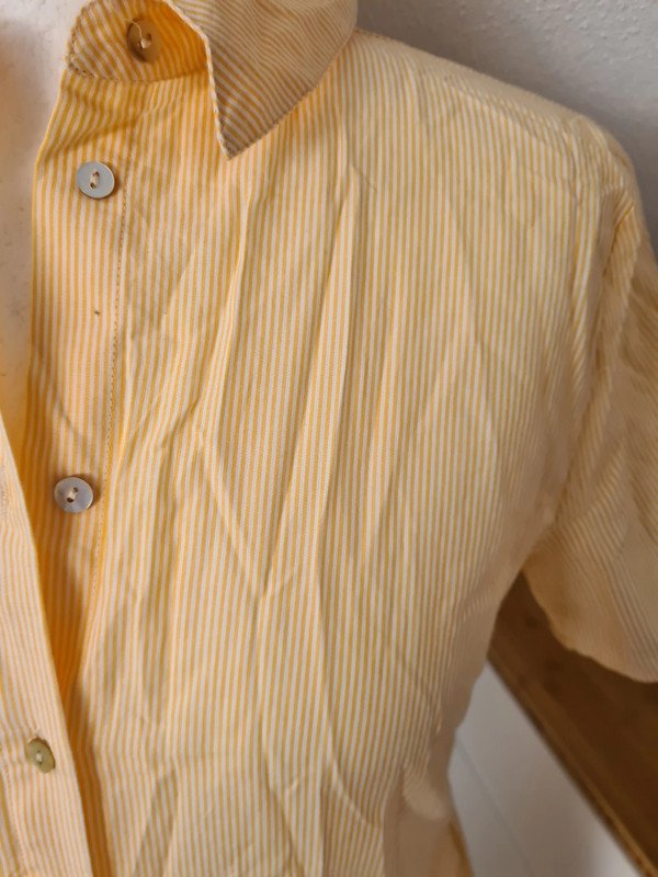 YAS Baumwolle Maxikleid Gr. M (38) Streifen gelb / weiß Stufenrock €55 NEU