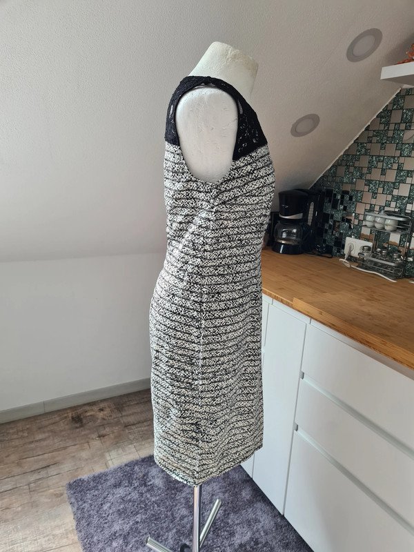 Sommerkleid Mandarin Gr. 38 schwarz/weiß