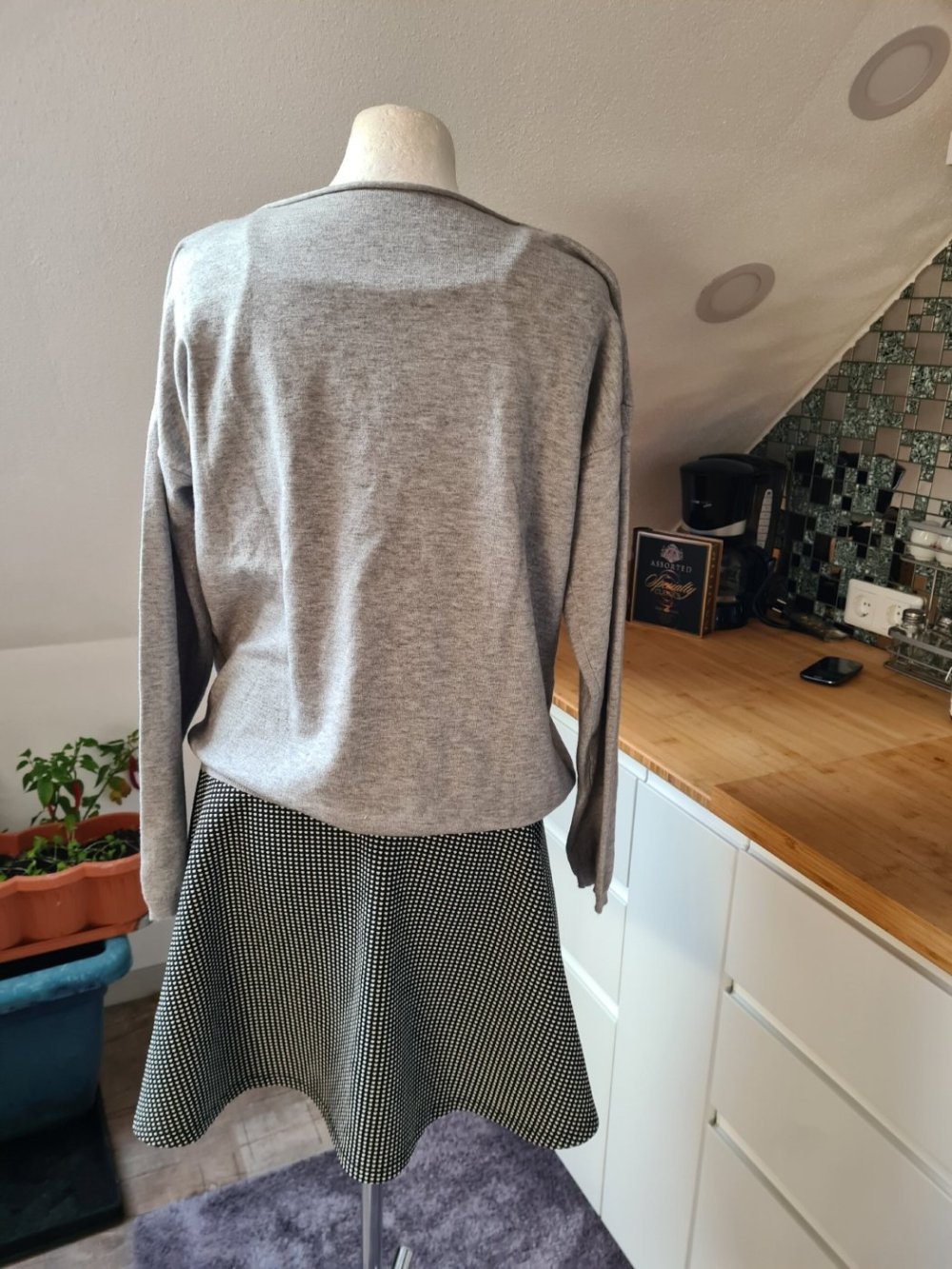 Pulli Feinstrickpullover Oversize Vila Gr. S hellgrau