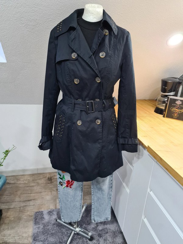 Trenchcoat Vivien Caron Gr. 38 schwarz