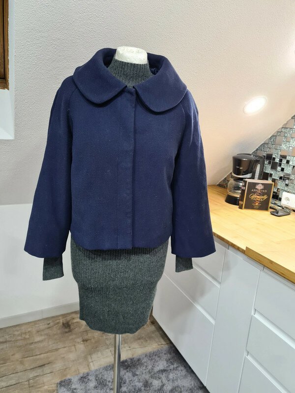kurzer Mantel mit 3/4 Arm Vero Moda, Gr. L marineblau