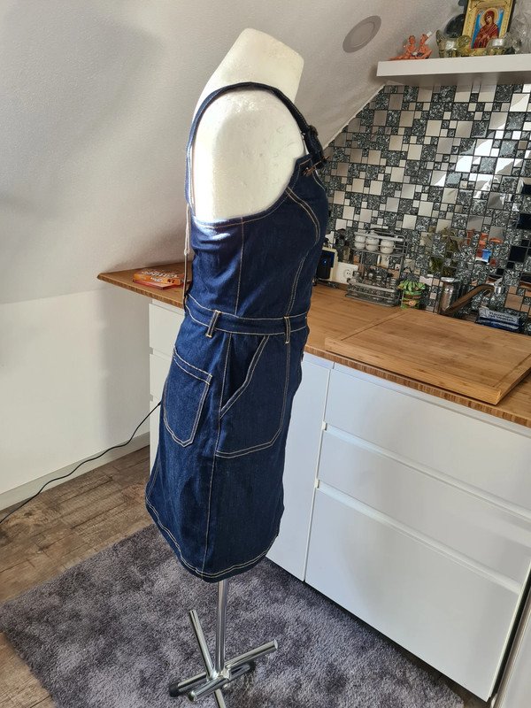 Jeanskleid Latzkleid John Baner Gr. 36-38 dunkelblau