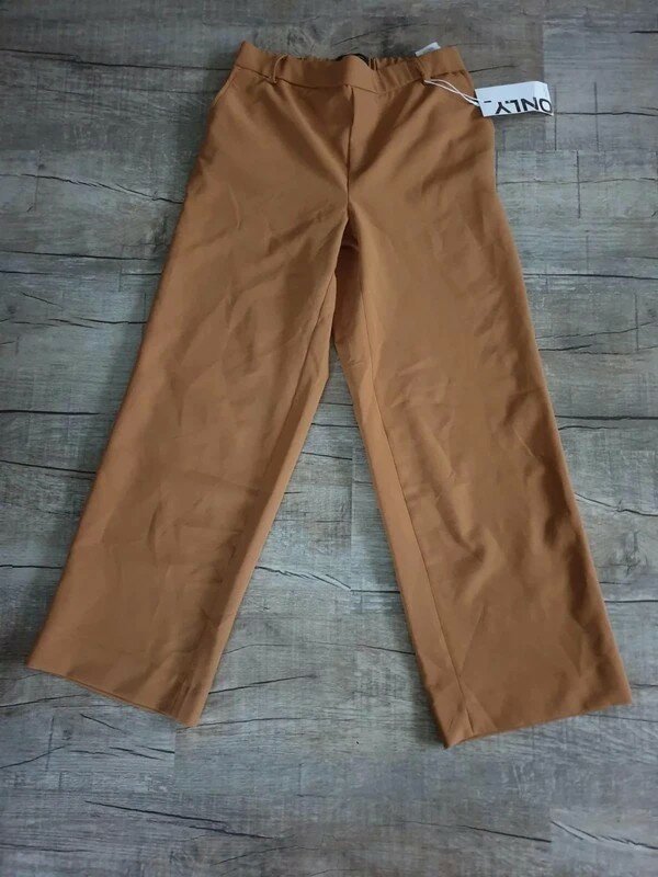 Weit geschnittene Hose Only, Gr. L, Länge: L32, Neu Braun Marlene Hose