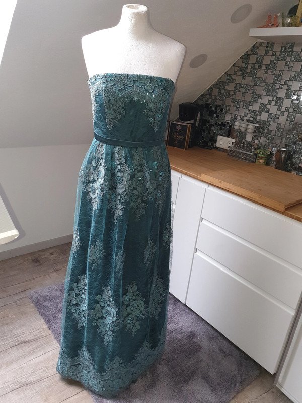 Vera Mont Abendkleid Gr. 36 Spitze Maxikleid Langes Kleid