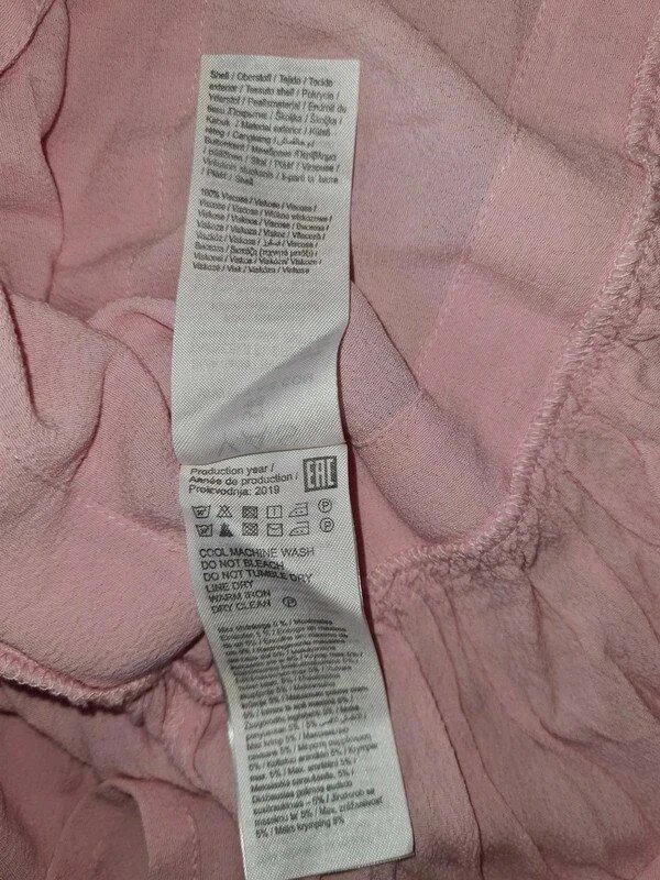 Sommerkleid Midikleid YAS Gr. M (38 - 40) Oversized rosa Viscose