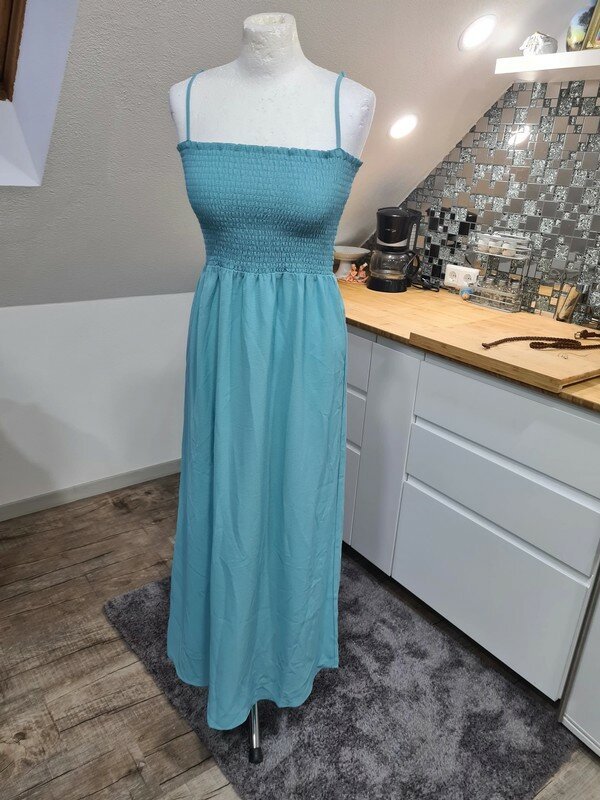 Only Sommerkleid Midikleid blau Gr. 36 (S/M) Kleid