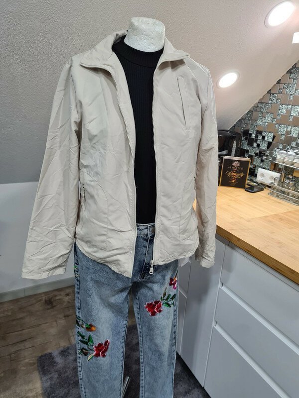 Outdoor Windbreaker Lang Funktionsjacke Gr. M dünne Übergangsjacke