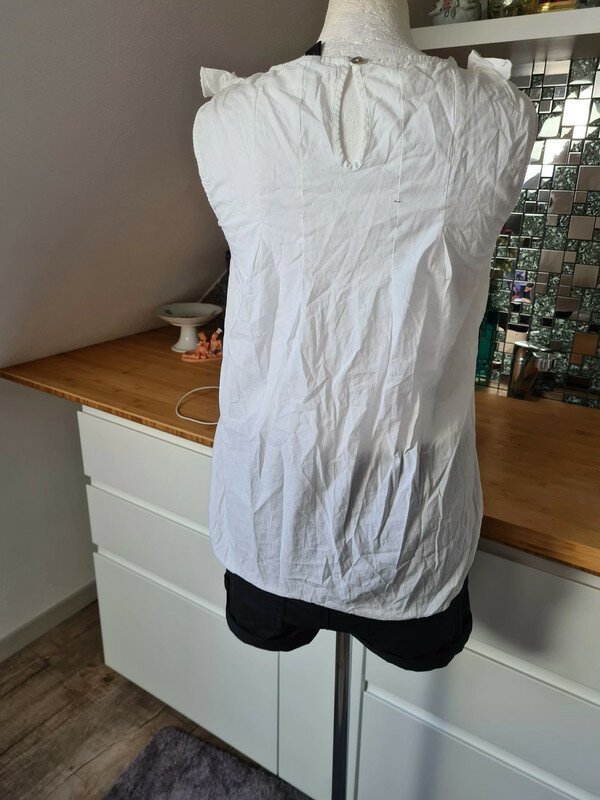 Baumwolle Top Vero Moda weiß Gr. XS-S Volants