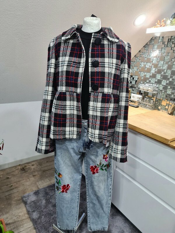 Übergangsmantel von Amisu, Gr. 38 Übergangsmantel karo