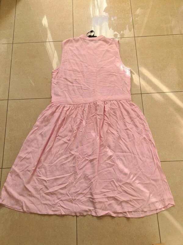 Sommerkleid Midikleid YAS Gr. M (38 - 40) Oversized rosa Viscose