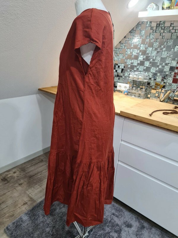 Midikleid Sommerkleid Noisy May Gr. XS (34-36) rostbraun