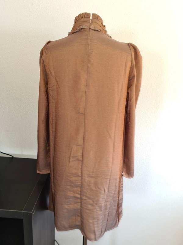 Minikleid Nylon & Nylon by Only, Gr. XS braun Ballonärmel