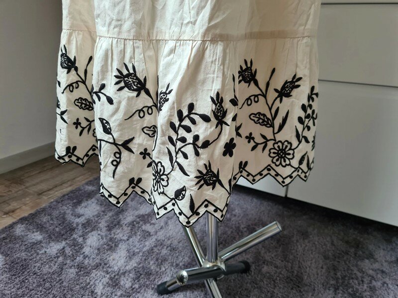 Midikleid Blusenkleid Object Baumwolle Gr. 38 Neu Kleid