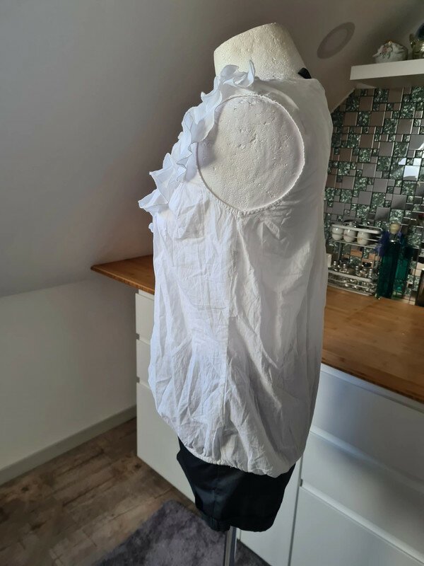 Baumwolle Top Vero Moda weiß Gr. XS-S Volants