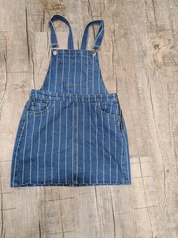 Latzrock Only Gr. 36 Trägerkleid Hippierock Jeansrock Jeansmini Jeans High Waist Latzrock