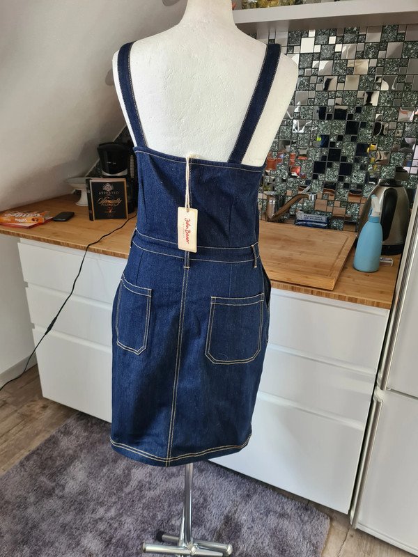 Jeanskleid Latzkleid John Baner Gr. 36-38 dunkelblau