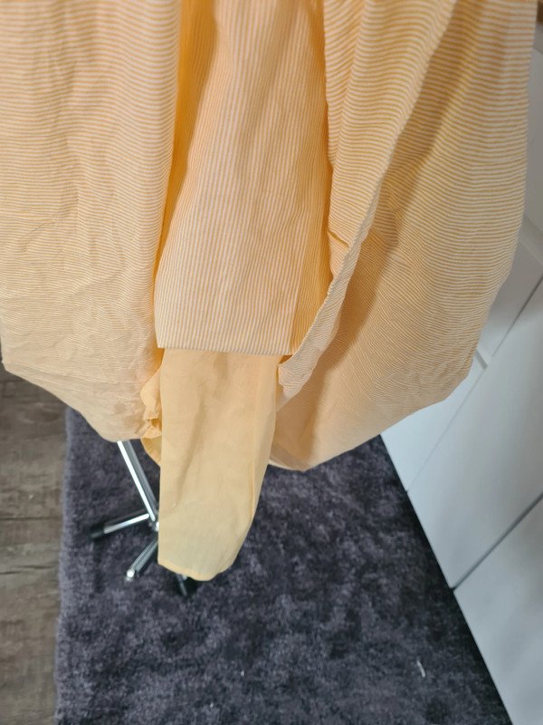 YAS Baumwolle Maxikleid Gr. M (38) Streifen gelb / weiß Stufenrock €55 NEU