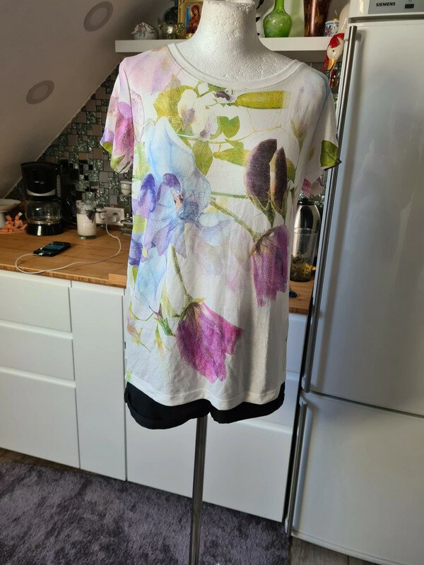 T-Shirt Shirt Only Gr. M (38) weiß Blumen Print