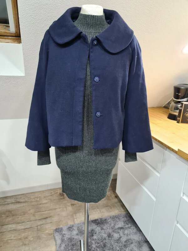 kurzer Mantel mit 3/4 Arm Vero Moda, Gr. L marineblau