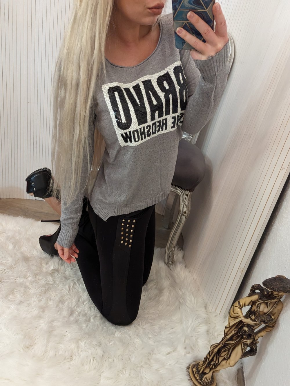 Pulli Pullover Oberteil top Pailetten 