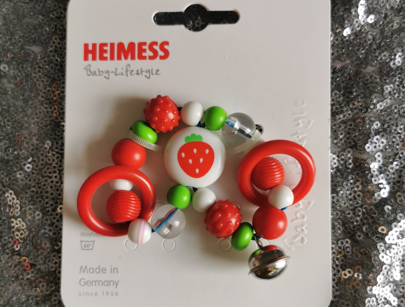 Heimess Greifling elastisch Erdbeere Neu und in OVP