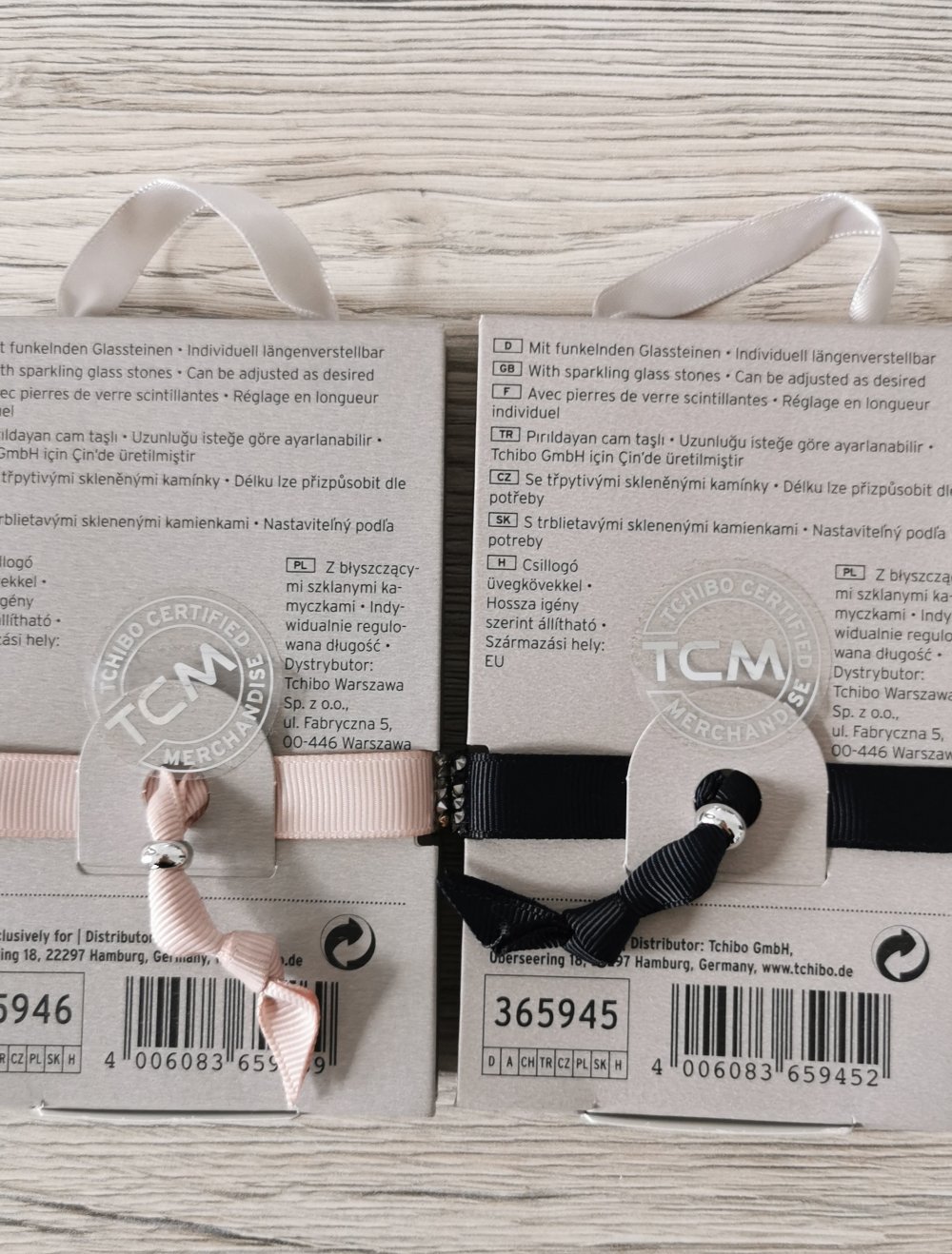 Kristall Armbänder schwarz oder rosa Längenverstallbar