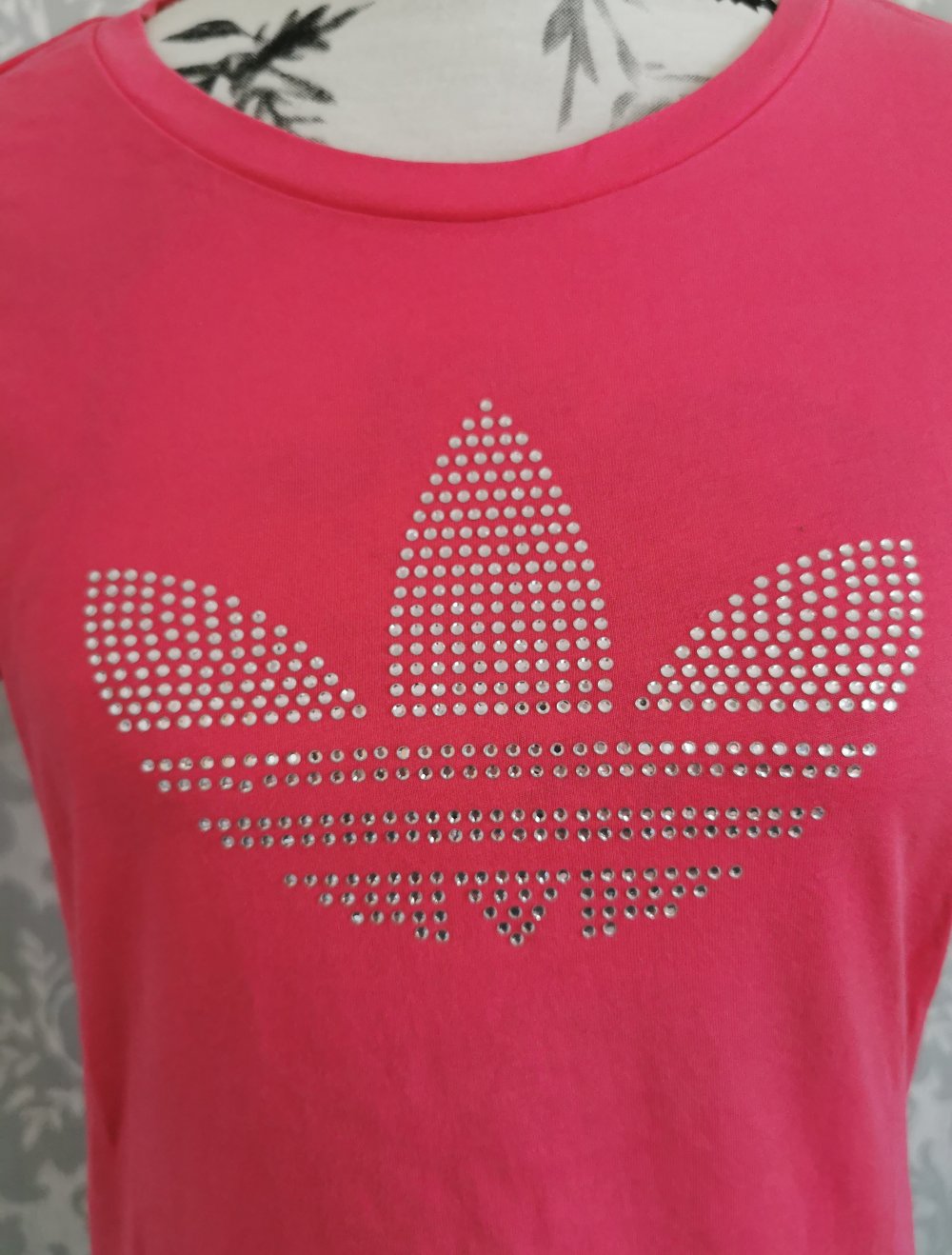 Adidas originals Tshirt Gr.M in pink Pailletten stretchig