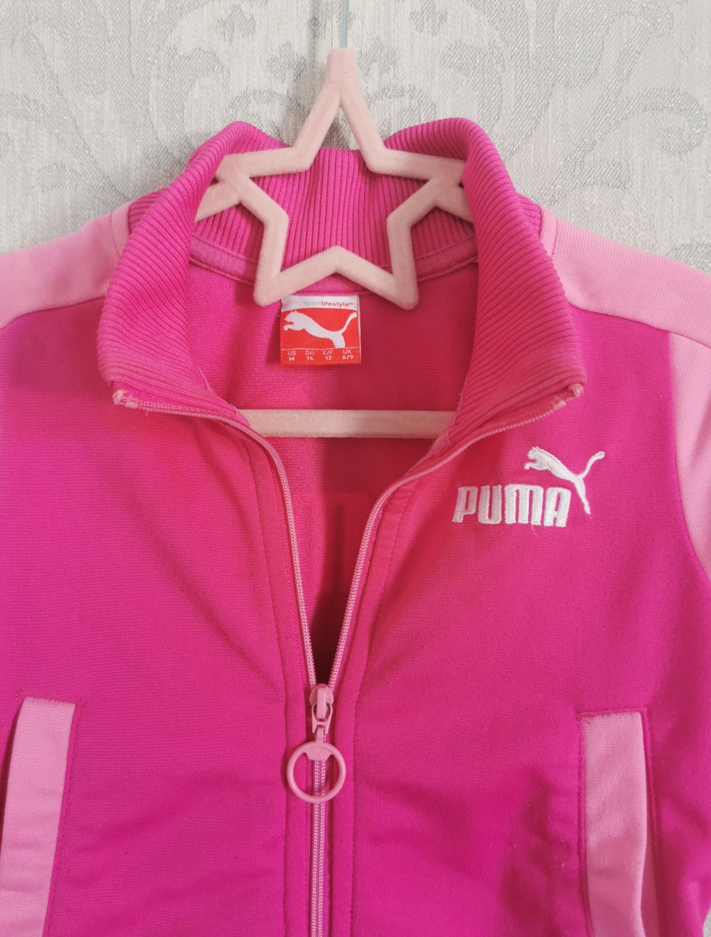 Puma Sweatjacke | Jacke Gr. 74 pink rosa
