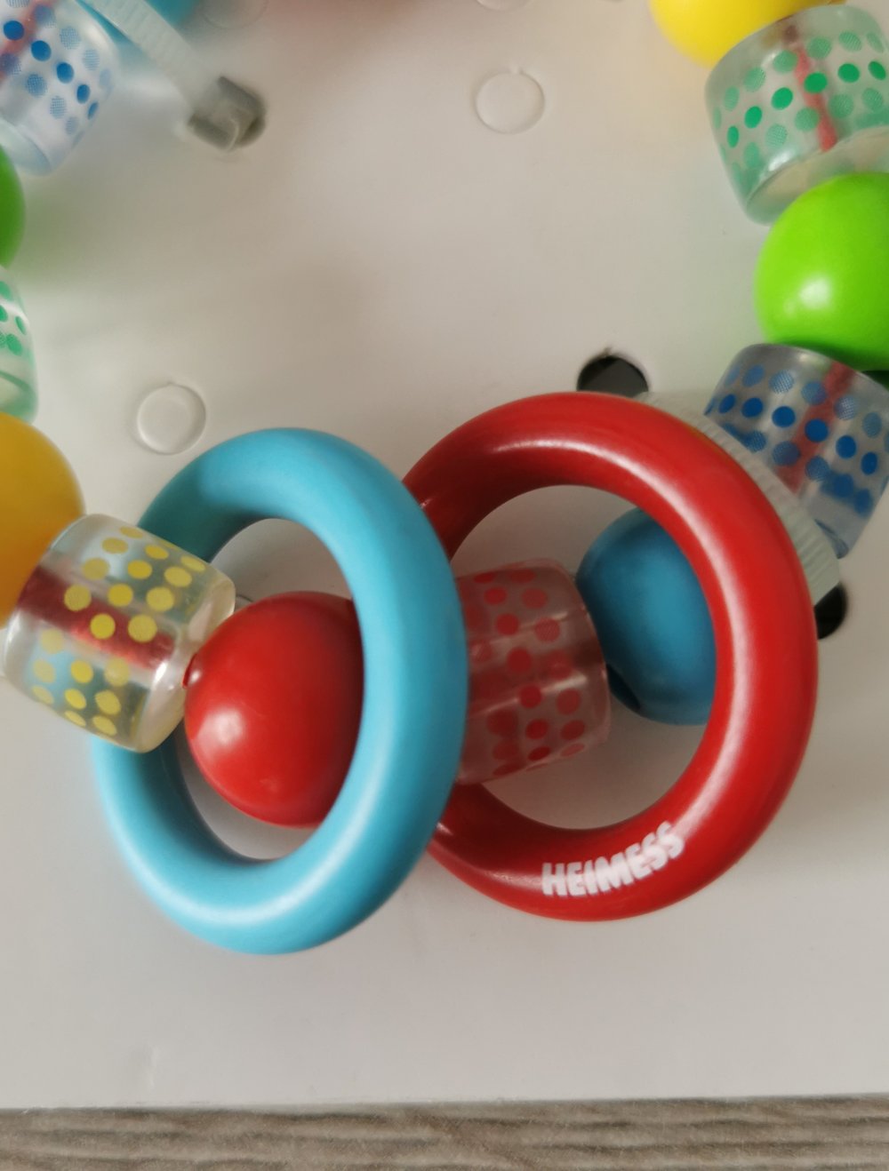 Heimess Greifling elastisch bunt gepunktet Neu mit Etikett