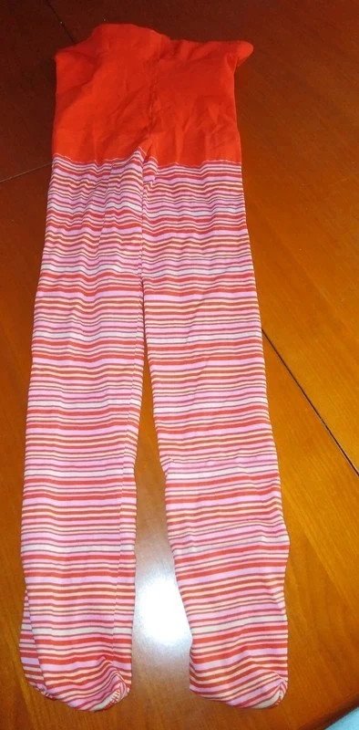 Rot gestreifte Strumpfhose - Gr. ca 116/122