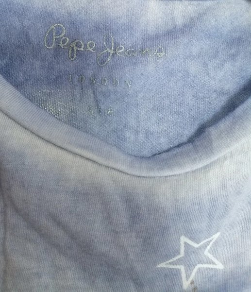 Blaues Shirt mit Aufschrift - Gr. 116 - Pepe Jeans