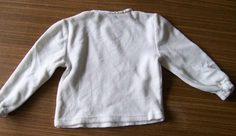 Shirt langärmlig weiß - Gr. 80 - Vintage