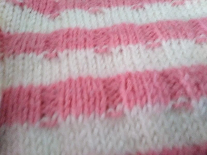 Rosa weiß gestreifter Pulli - Gr. - 74/80 - handmade - Vintage - aus den 80ern