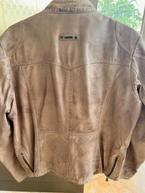  GIPSY BY MAURITIUS | Damen Lederjacke | hellbraun meliert 