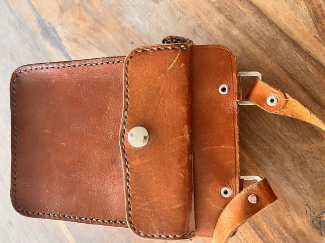 kleine Vintage  Ledertasche 