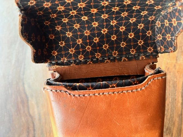 kleine Vintage  Ledertasche 