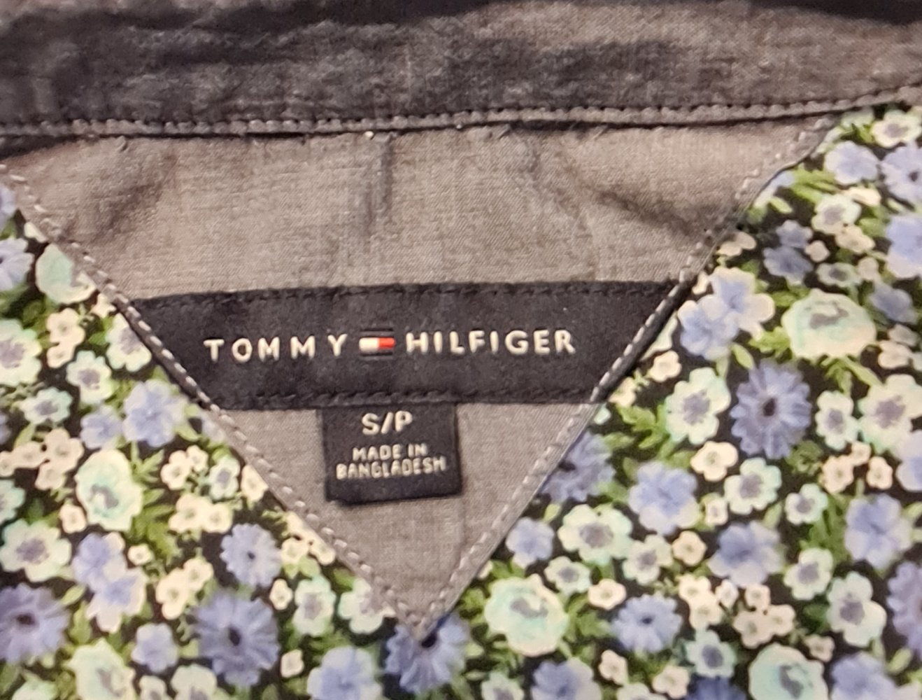Tommy Hilfiger Bluse mit floralem Muster Blau Gr. S