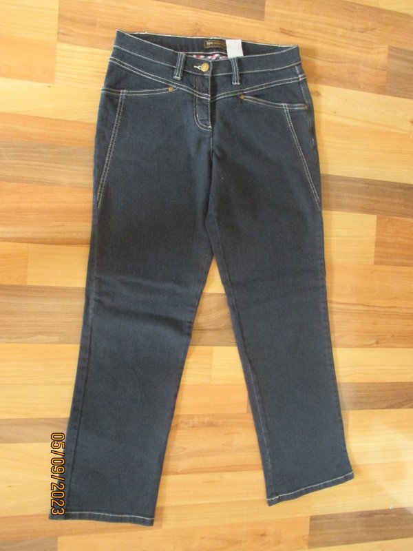 damen jeans hose gr. 40 marineblau 