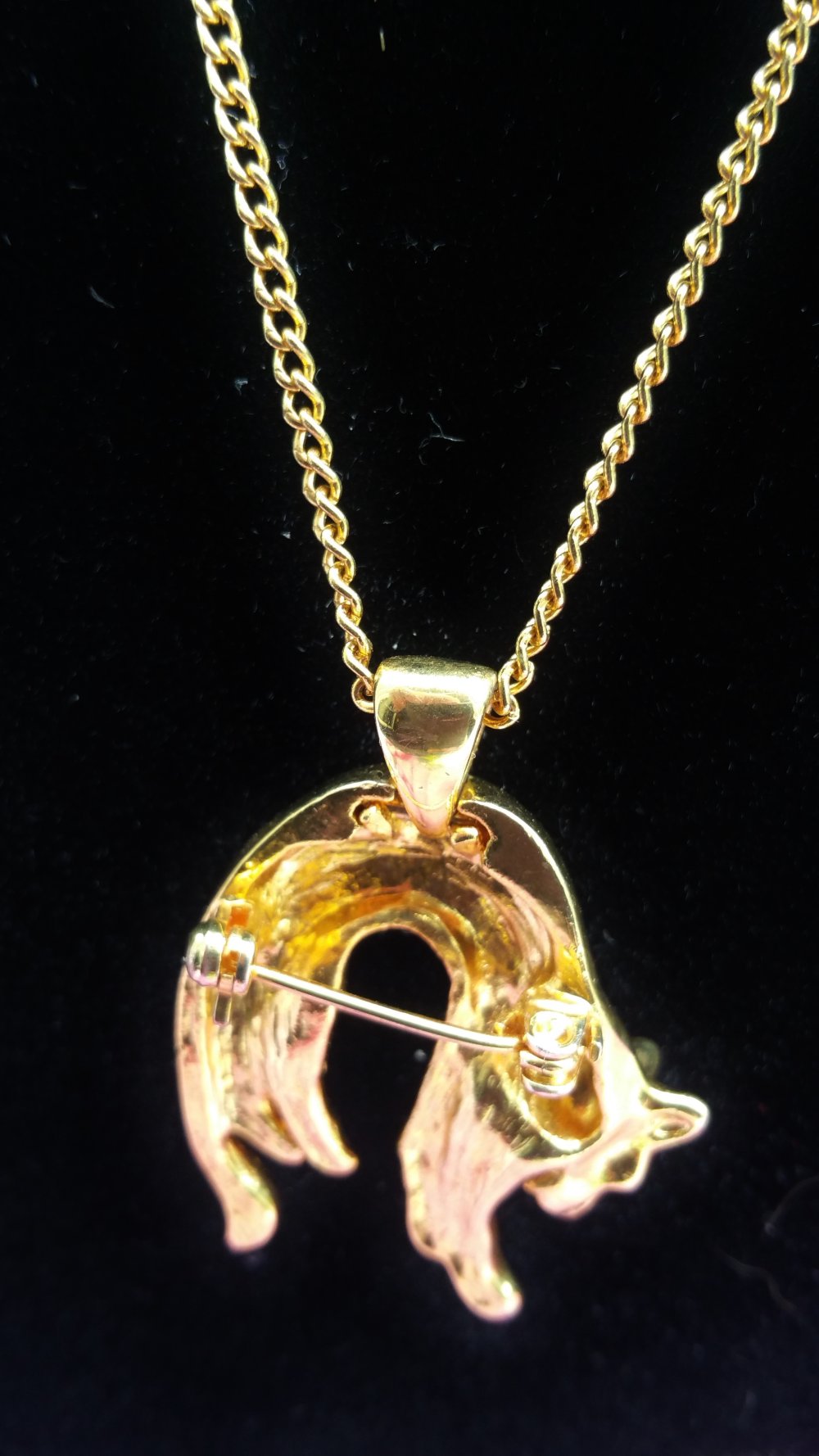 Panther Puma Kette vergoldet Brosche.