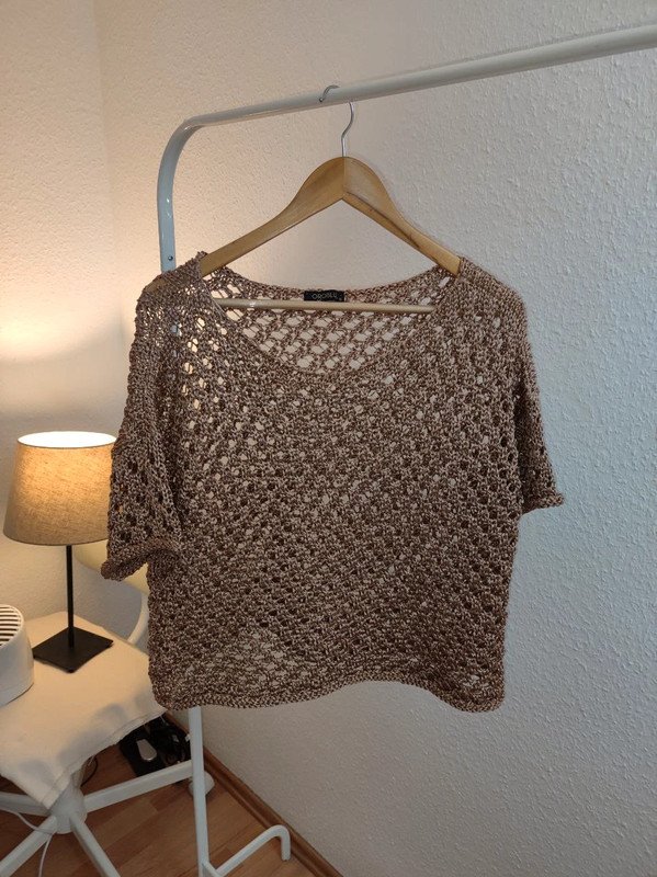 Rarität! Kupferfarbenes Oberteil im Netzmuster