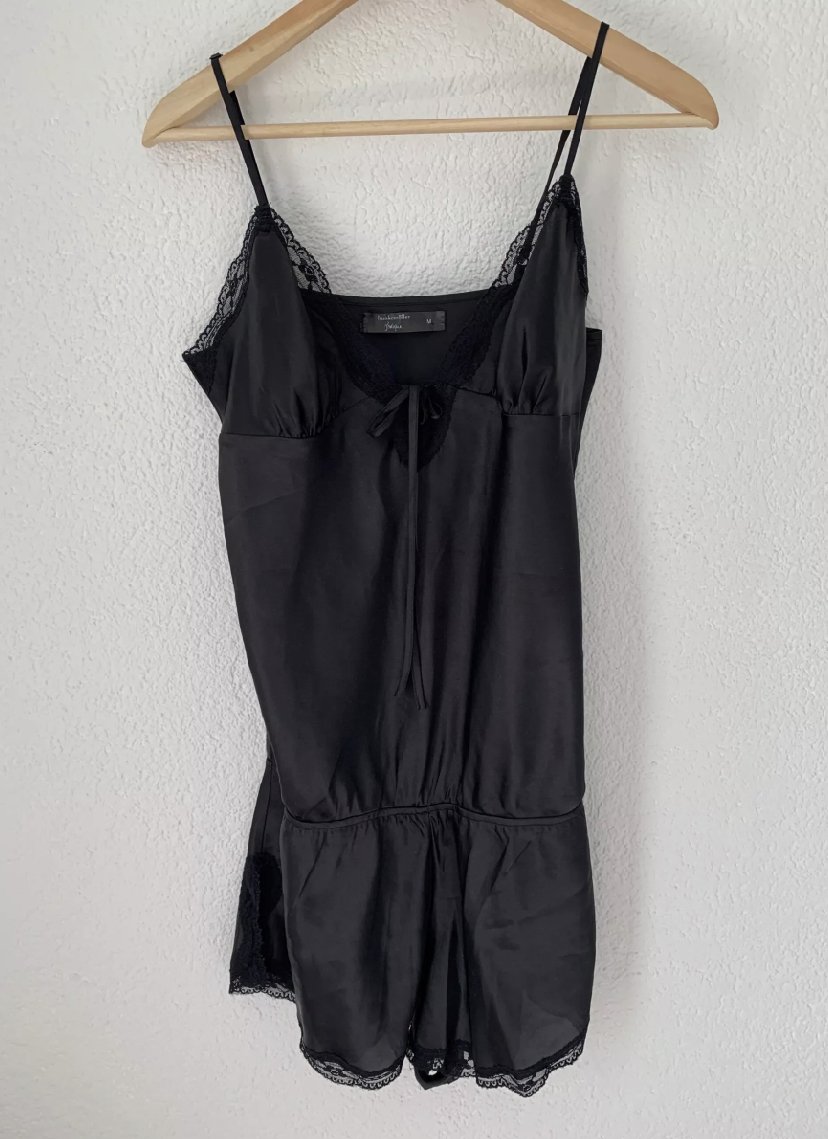 Playsuit Seidenoptik Schlafanzug Sleepwear M