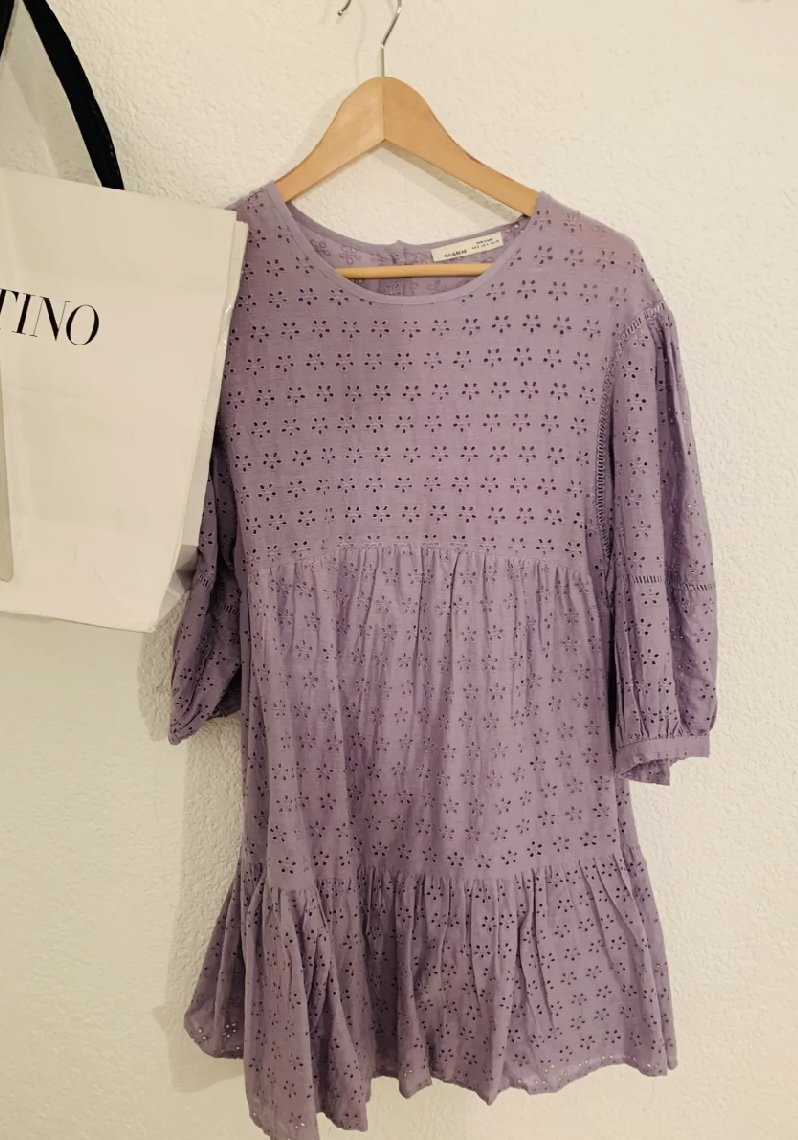 Lila Kleid Pull&Bear Volant S neu!
