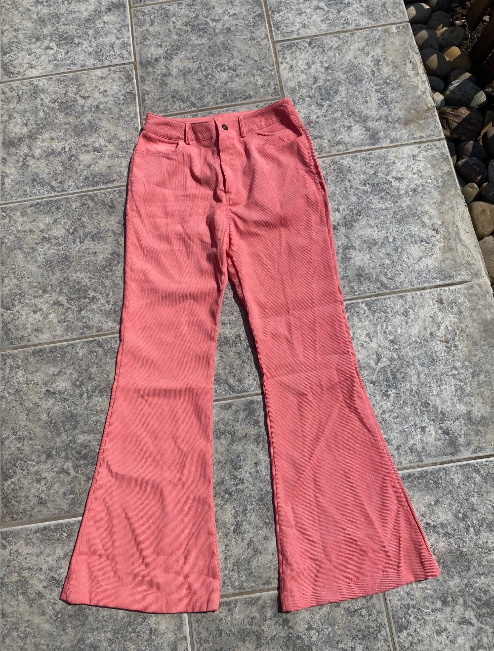 Rosa Cord- Schlaghose, neu, 36