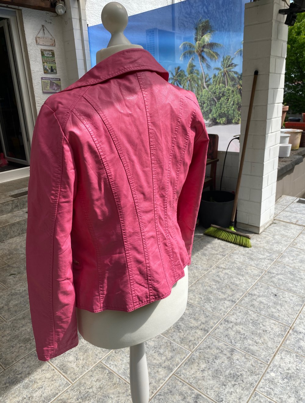 Kunstlederjacke mit Pailetten, 36