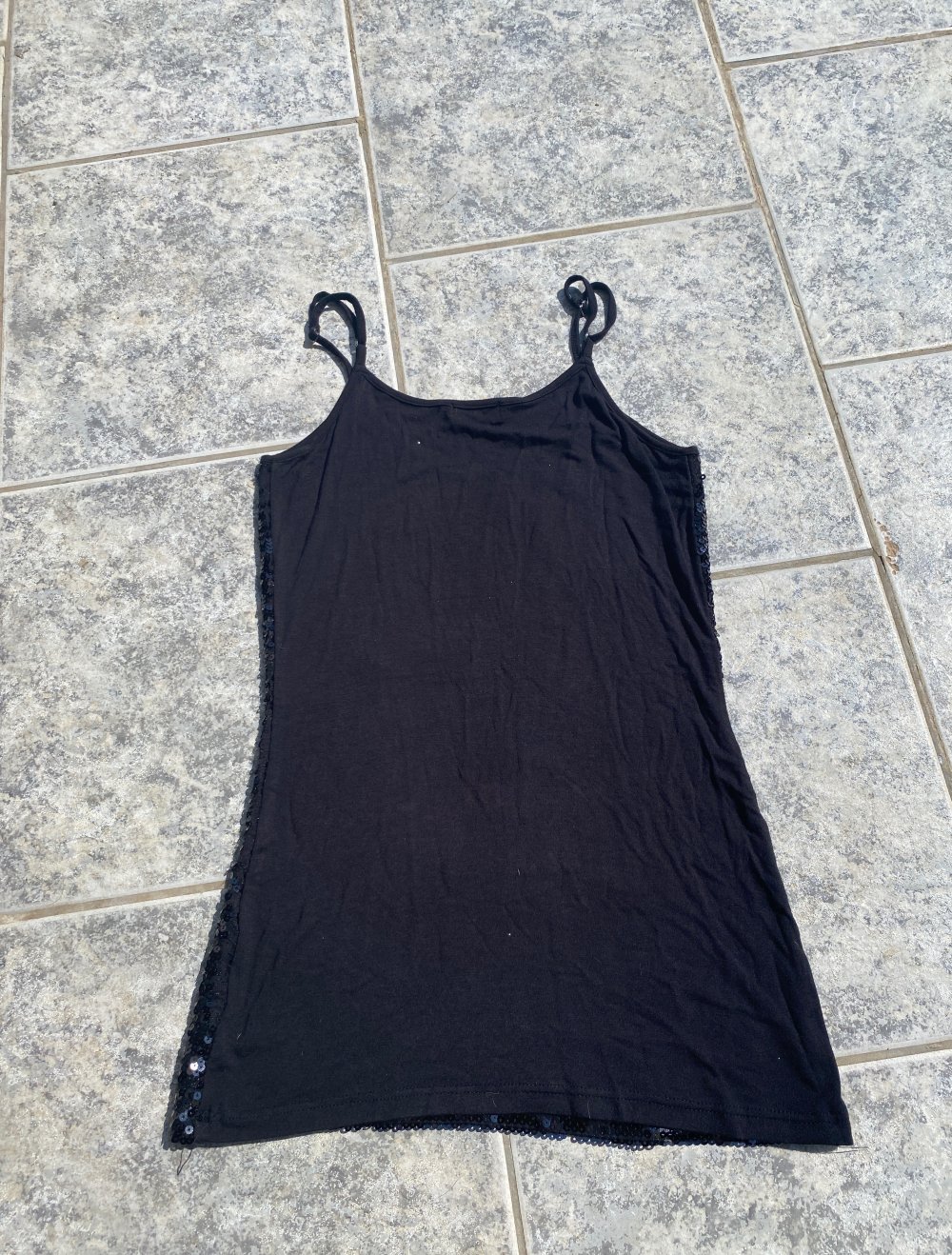 Sexy Pailetten- Spaghettitop, 36