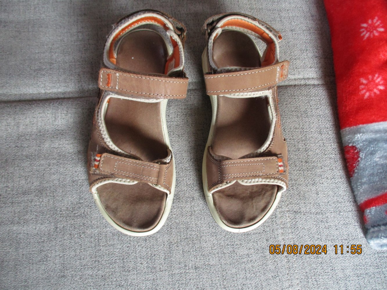 braune Ledersandalen Größe 38