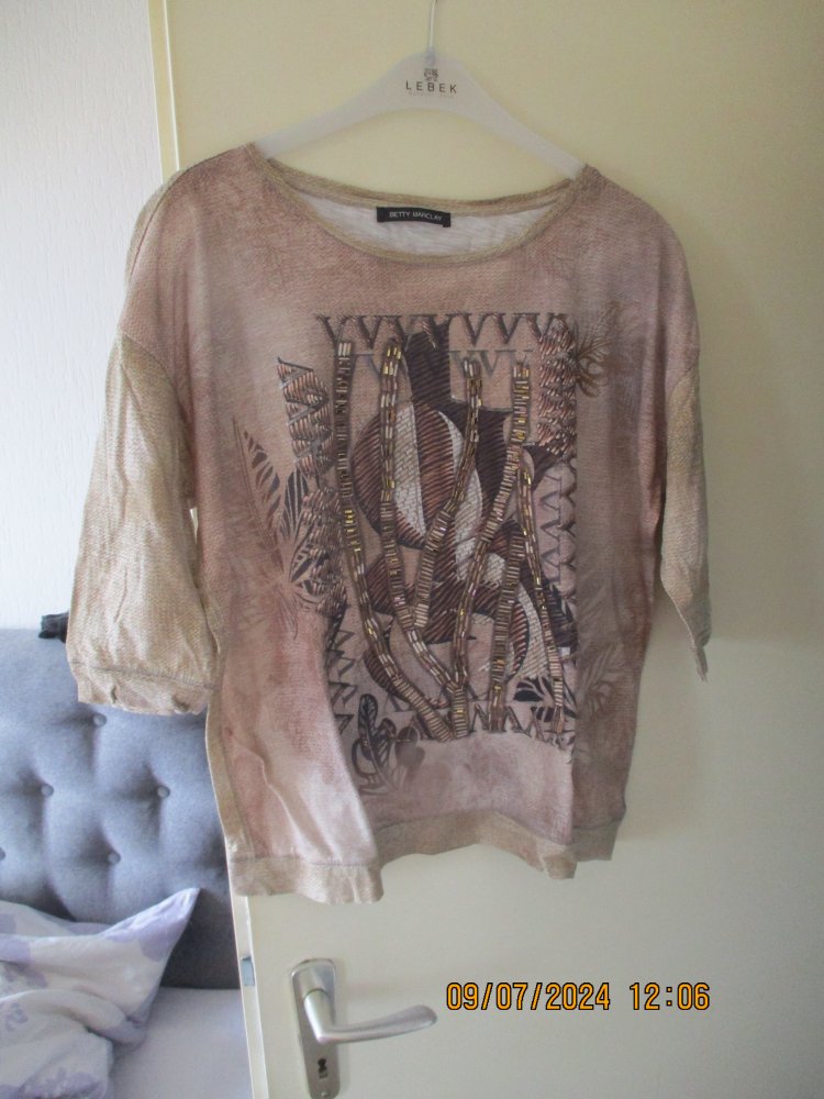 Shirt mit Bündchen & 3/4 Atm Größe 46