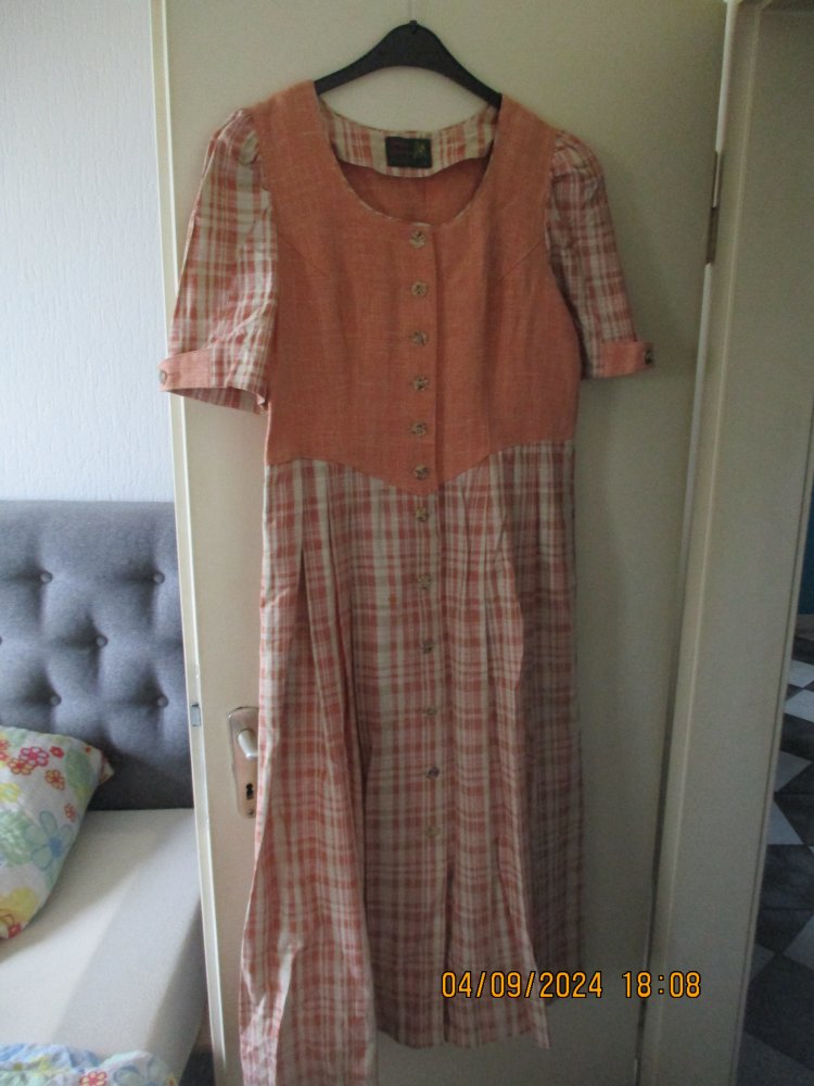 orange/beiges Vintage-Dirndl Größe 40