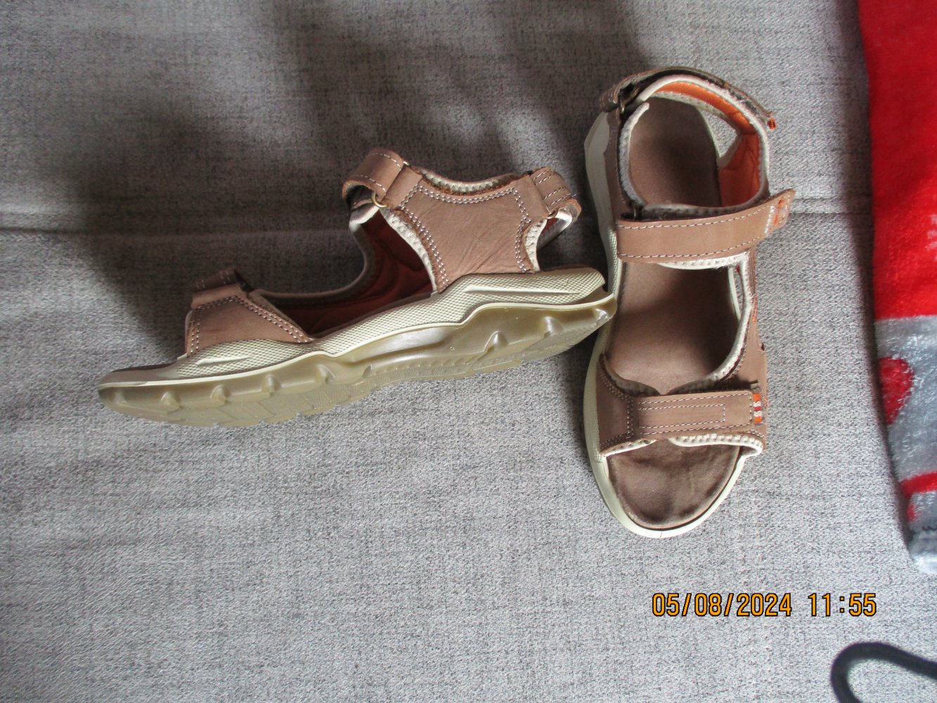 braune Ledersandalen Größe 38