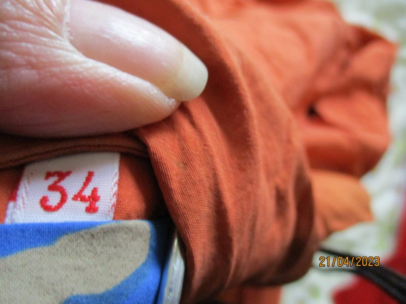 Vintage-Mantel dunkelorange